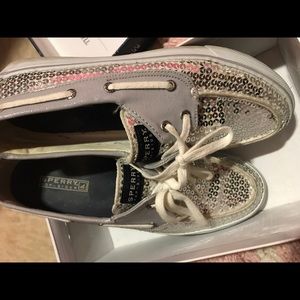 sequin sperry top-sider